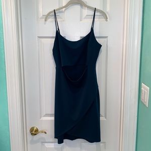 Lulu’s front cut out mini dress in teal, XL
